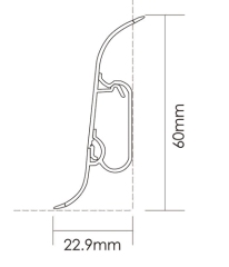 PVC P60-D Skirting Board