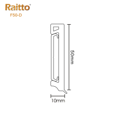 PVC F50-D Skirting Board