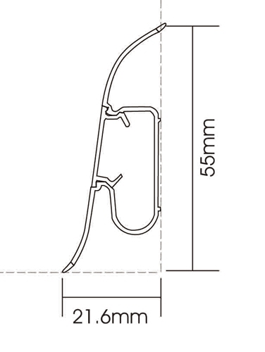 PVC P60-E Skirting Board