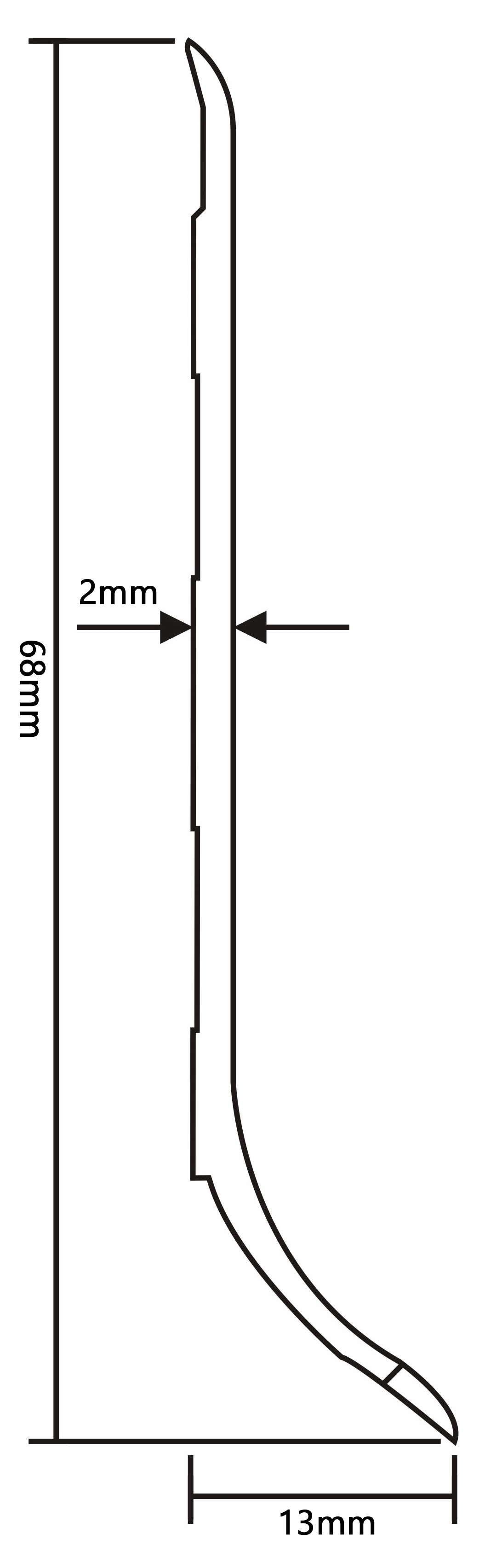 PVC F68-A Skirting Board
