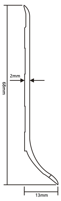 PVC F68-A Skirting Board