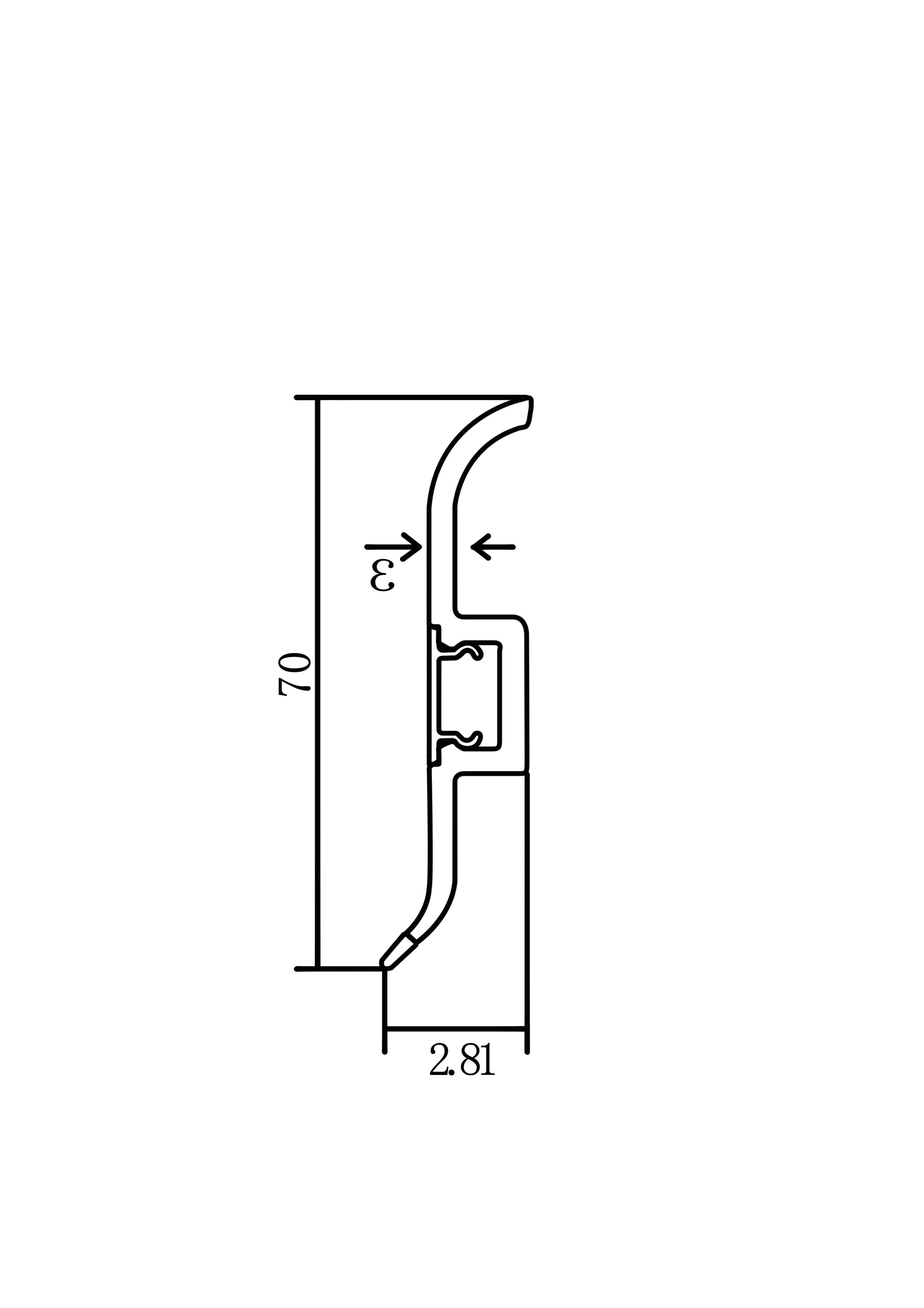 PVC F70-A-PA Skirting Board