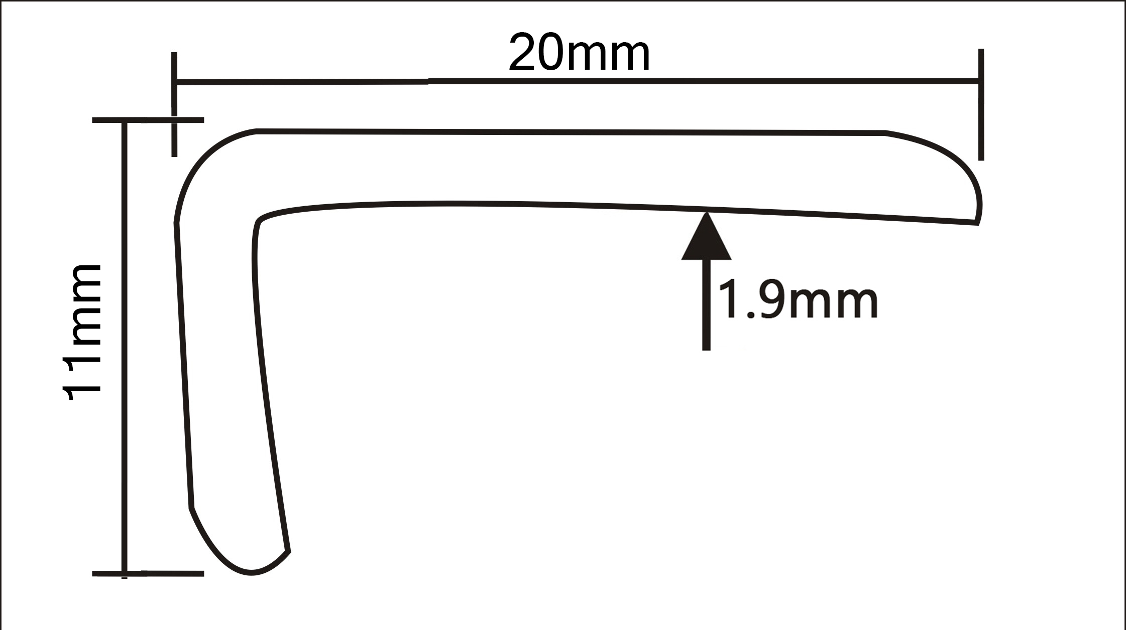 Advanced PVC flooring profile L8