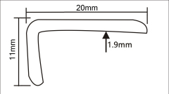 Advanced PVC flooring profile L8