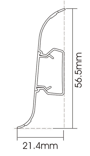 PVC P60-I Skirting Board