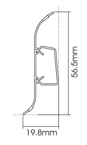 PVC P60-H Skirting Board