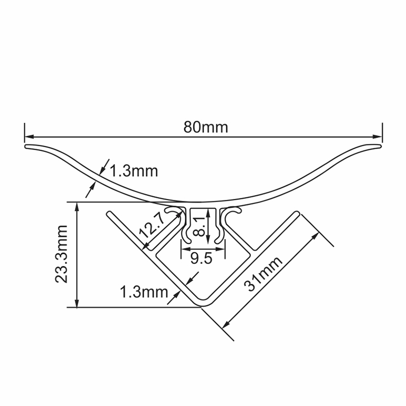 PVC Crown Moulding CM-80-C