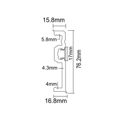 PVC F75-C Skirting Board