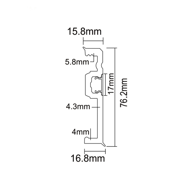 PVC F75-C Skirting Board