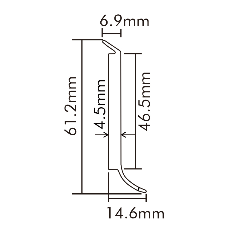 PVC F60-A Skirting Board