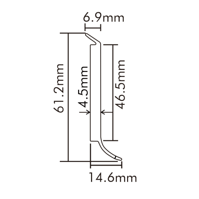 PVC F60-A Skirting Board