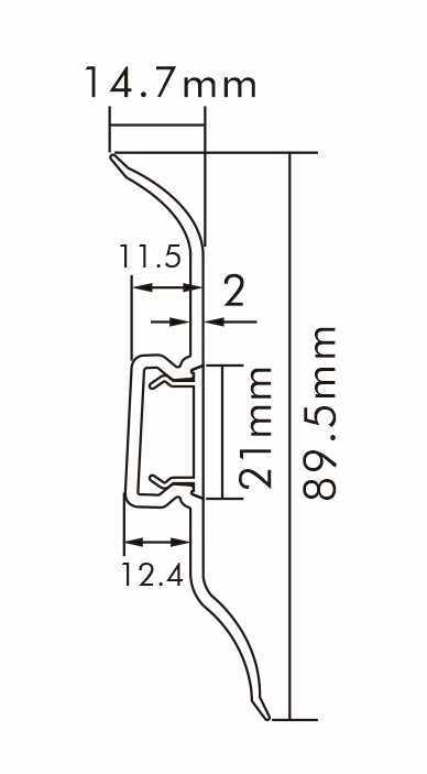 PVC P90-C Skirting Board