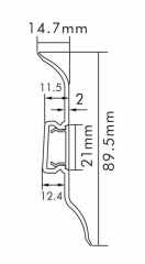 PVC P90-C Skirting Board