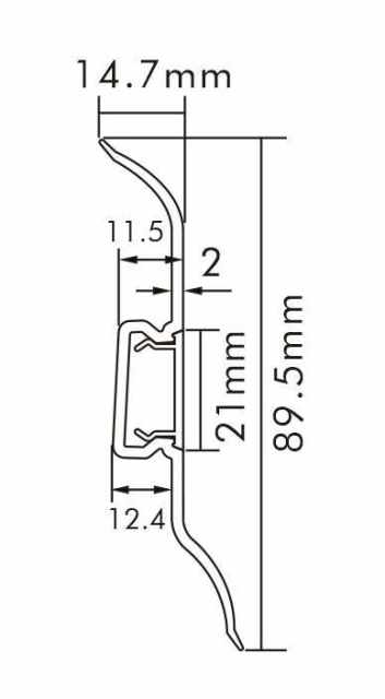 PVC P90-C Skirting Board