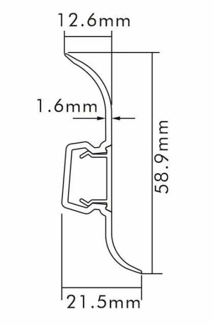 PVC P60-K Skirting board