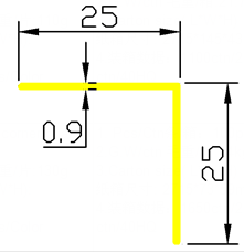 Hard PVC Corner Guard  CG-25*25
