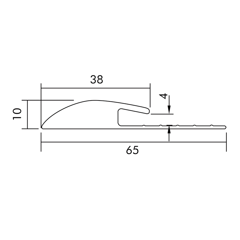 Flexible PVC flooring profile S-YG-38