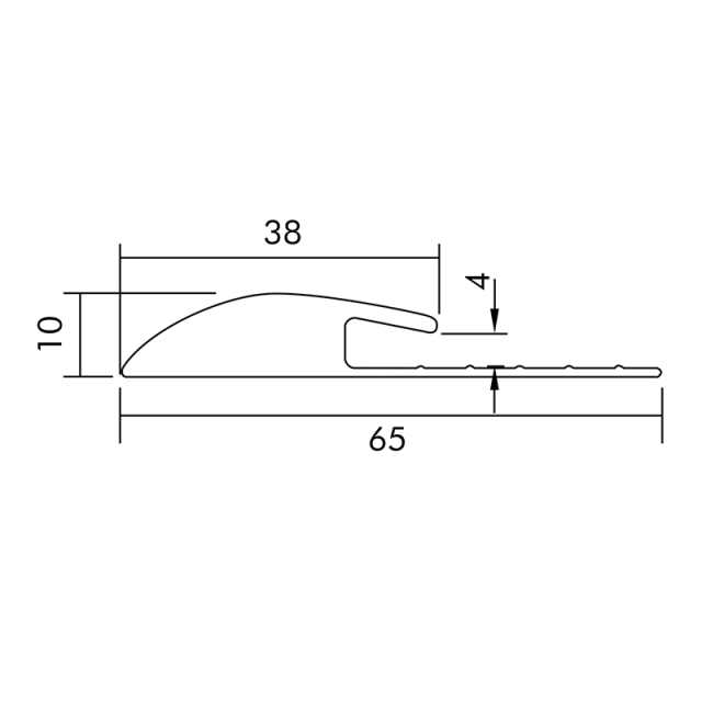Flexible PVC flooring profile S-YG-38
