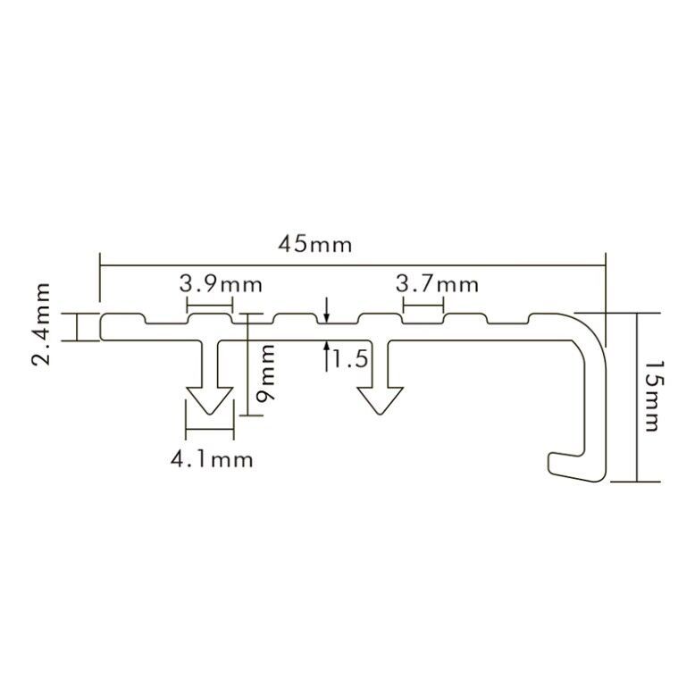 PVC Profile Stair Nose YSN-45