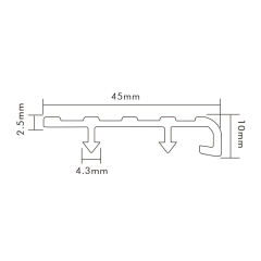 PVC Profile Stair Nose YS-45