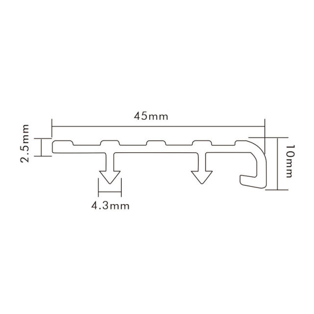 PVC Profile Stair Nose YS-45