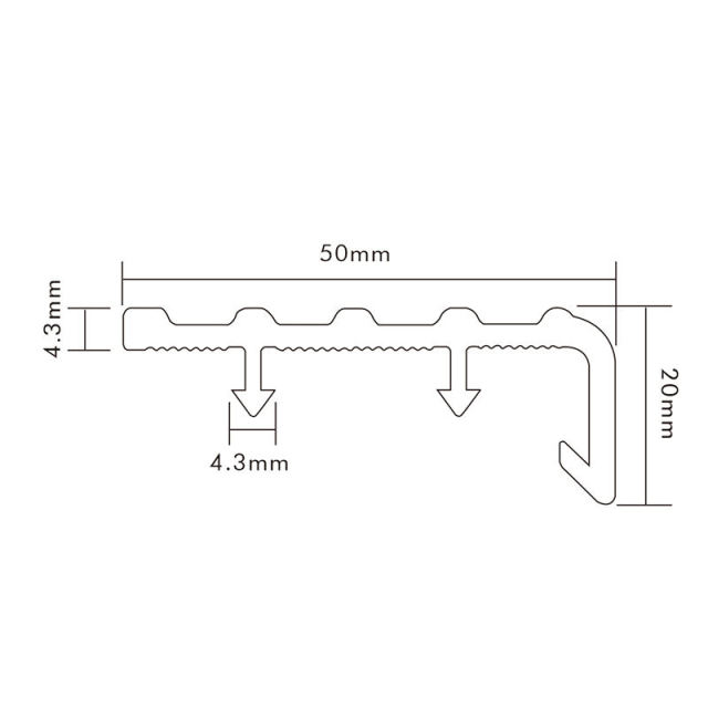 PVC Profile Stair Nose YS-50