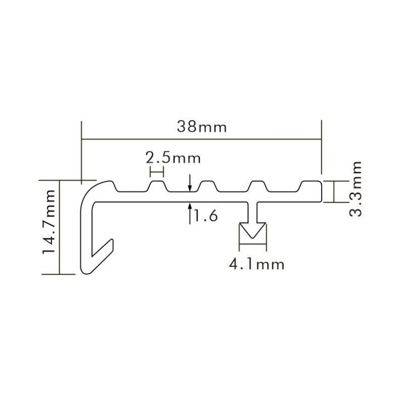 PVC Profile Stair Nose YS-38