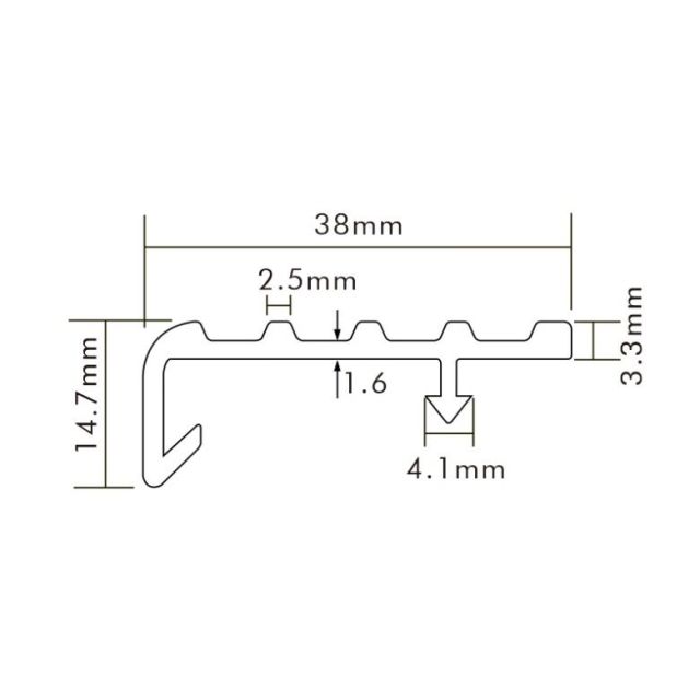 PVC Profile Stair Nose YS-38