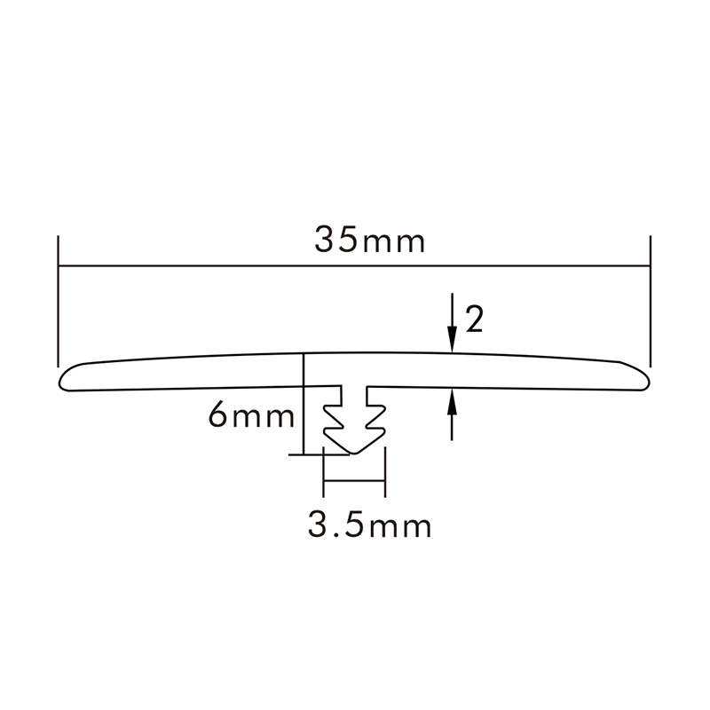 Surface Printed PVC flooring profile YP35*4