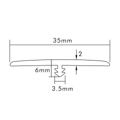 Surface Printed PVC flooring profile YP35*4