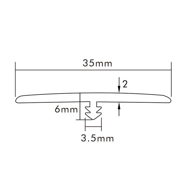 Surface Printed PVC flooring profile YP35*4