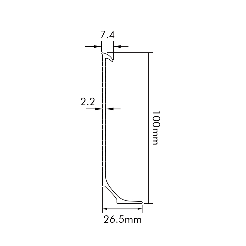 Soft PVC S100-O Skirting Board