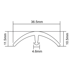 Flexible PVC flooring profile S-P37