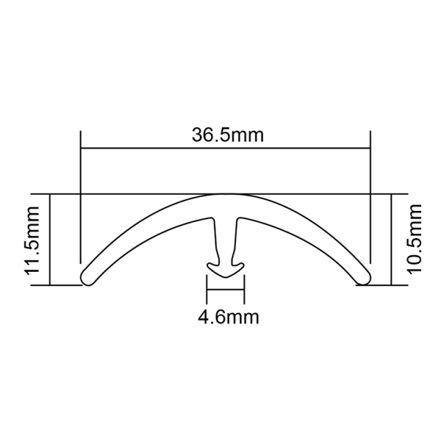 Flexible PVC flooring profile S-P37