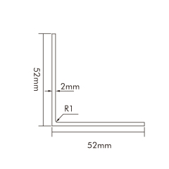 Hard PVC Corner Guard L52*52