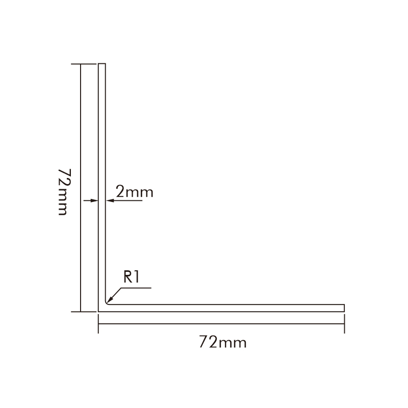 Hard PVC Corner Guard L72*72