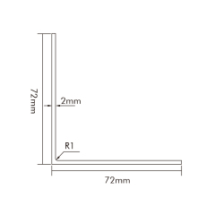 Hard PVC Corner Guard L72*72