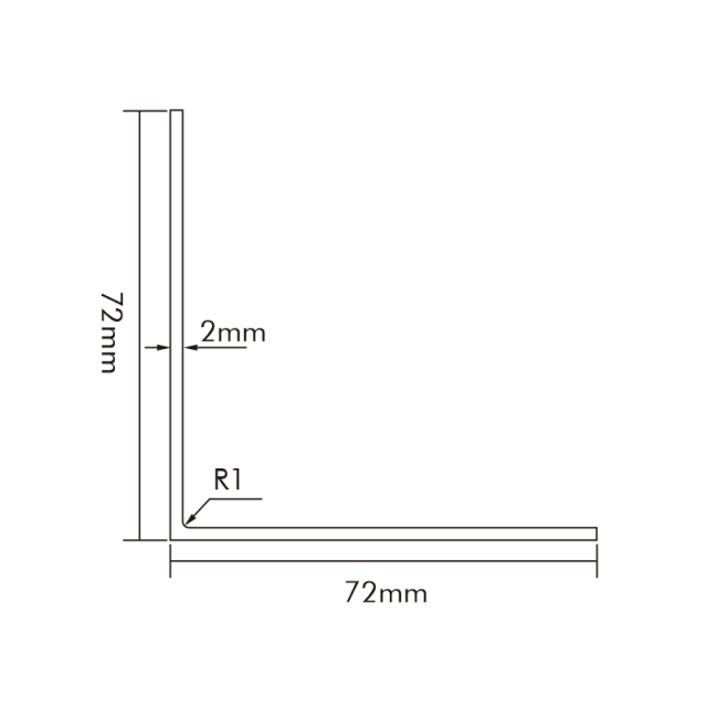 Hard PVC Corner Guard L72*72