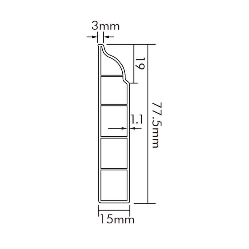 PVC P80-C Skirting Board