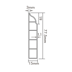 PVC P80-C Skirting Board