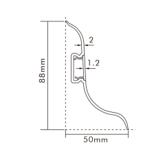 PVC踢脚线P88-C