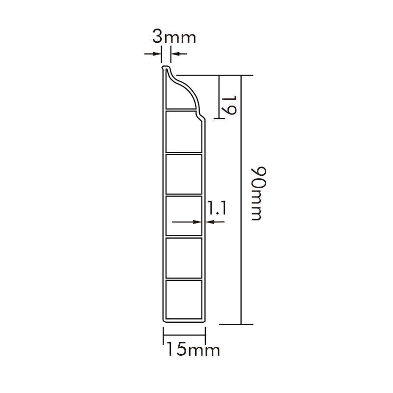 PVC踢脚线P90-D