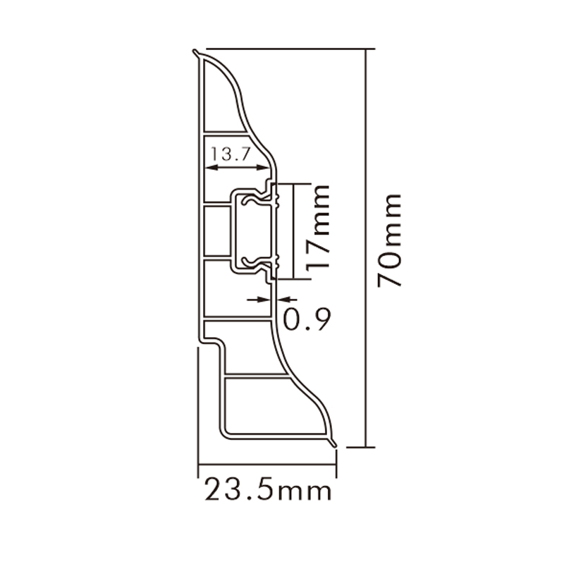 PVC踢脚线P70-G