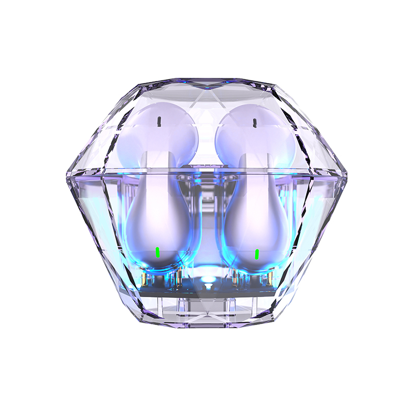 Diamond Shape and Transparent Shell TWS Earphone