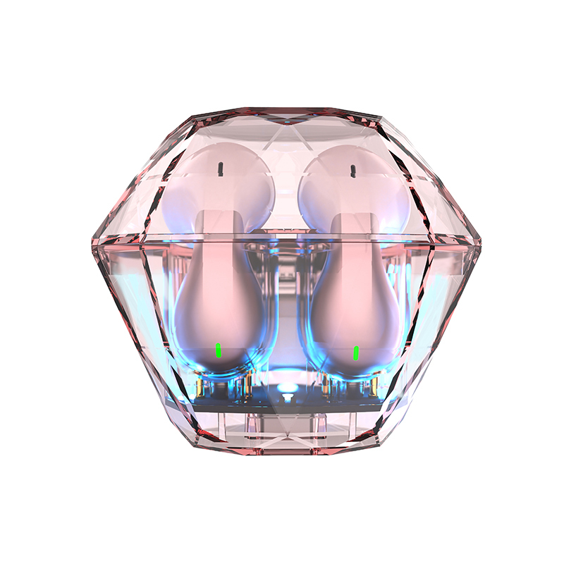 Diamond Shape and Transparent Shell TWS Earphone