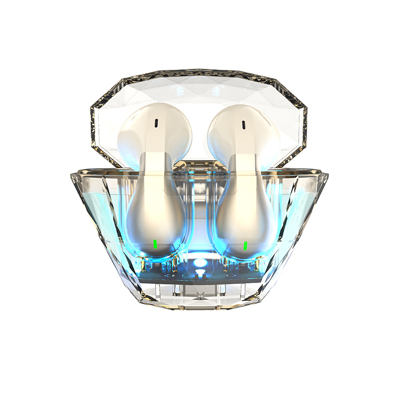 Diamond Shape and Transparent Shell TWS Earphone