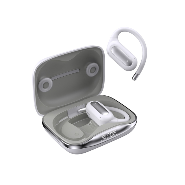 Leather Texture Appearance, Outstanding Quality, LED Charging Display OWS Earphone