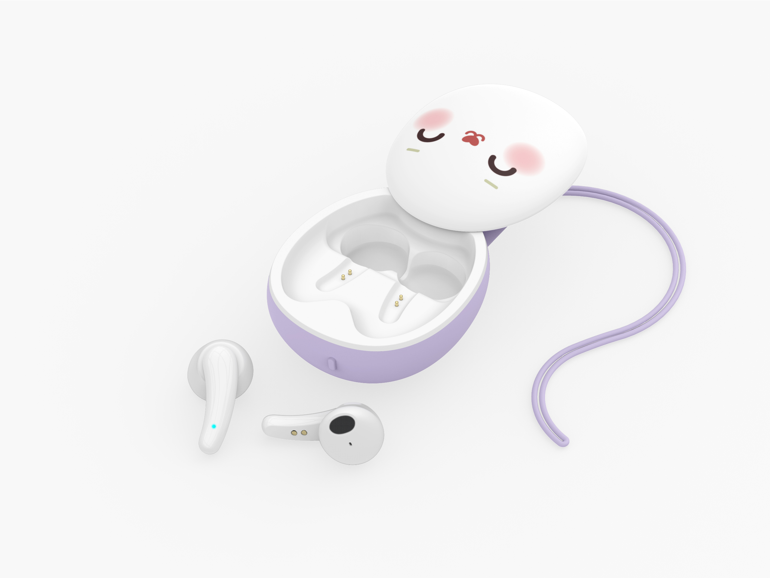 Cartoon shape designed DIY the patterns TWS earphones