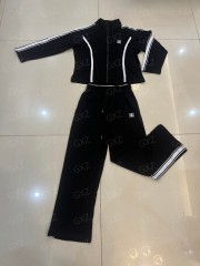 Женская куртка с длинными рукавами и светоотражающими брюками, комплект из двух предметов