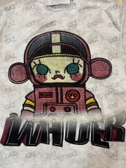 Женский комплект из двух предметов с короткими рукавами и принтом